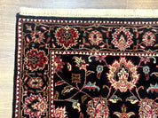 Indo Persian Sarouk Rug 3x5, Black Traditional Oriental Carpet