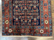 Antique Persian Tribal Rug 4x6, Kurdish Rug