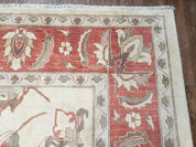 9' X 12' One-Of-A-Kind William Pak Peshawar Hand-knotted Wool Rug Nice