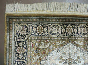 3' X 5' Fine Handmade Chinese Silk Rug Deer Birds Hand Knotted One Of A Kind