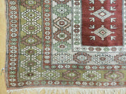 4' X 8' Antique Handmade Turkish Melas Oushak Wool Rug