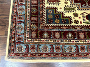 Turkish Kazak Rug 6x9, Geometric Medallions