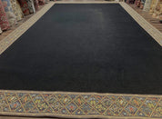 Palace Sized Stark Area Rug 12x19, Black Carpet