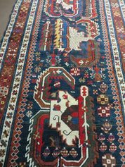 3' 7" X 14' Antique Handmade Caucasian Wool Rug Carpet Nice
