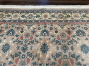 Palace Size Wool Rug 10x18, Sino Persian Kerman Rug, Oversized Hand Knotted Carpet, Light Taupe, Allover Pattern