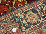 Antique Persian Farahan Sarouk Rug 3.6 x 5, Red, Floral, Traditional Rug, Fine 210 KPSI