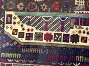 Balouch Rug 3x5, Afghan Carpet, City Pictorial