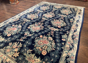 Sino Persian Rug 6x9, Navy Blue, Floral