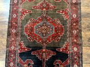 Antique Persian Tribal Rug 5x7, Geometric Wool Carpet, Kurdish Senneh Rug