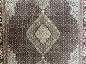 Sino Persian Rug 6x9, Herati Very Fine 400 KPSI, Black