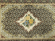 Small Persian Rug 2.4 x 3, Birds and Flowers, Finely Hand Knotted