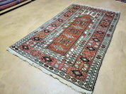 4' X 7' Antique Handmade Turkish Melas Oushak Wool Rug