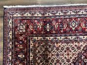 Persian Tabriz Rug 11x14 Navy Blue Herati Wool Carpet