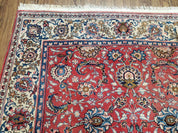 Semi Antique Persian Kashan Rug, Red & Beige, Hand-Knotted, Wool, 4'7" x 6' 6", Pair B