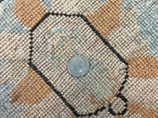 Turkish Oushak Rug 9x10, Farmhouse Rug, Beige & Light Blue