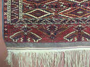 4' X 8' Antique Handmade Russian Bokhara Turkoman Yamud Wool Rug Carpet Nice