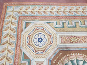 New Chinese Needlepoint Rug 8x14 - 9x14, French European Panel Design, Elegant Dining Room Rug, Flatweave Hand Woven Carpet, Handmade, Wool