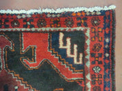 4' X 8' Antique Handmade India Geometric Oriental Tribal Wool Rug Red # 603