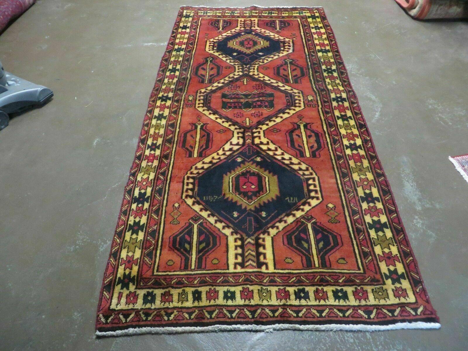 3' 4"X 7' Antique Handmade Turkish Wool Rug Organic #101