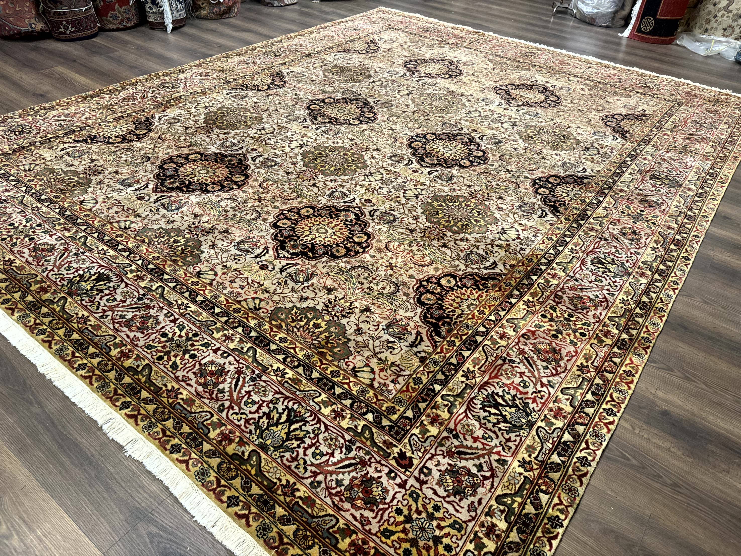 Indian Agra Rug 9x12, Fine Oriental Carpet