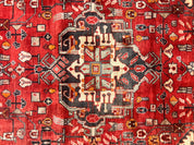 Antique Persian Tribal Rug 4 x 8, Geometric Medallion, Boho Rug, Wool Handmade Rug, Red 4x8 Rug, Persian Hamadan Rug