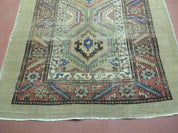 3'4" X 12' Antique Hand Made Turkish Wool Rug Runner Carpet Camel Hair Nice