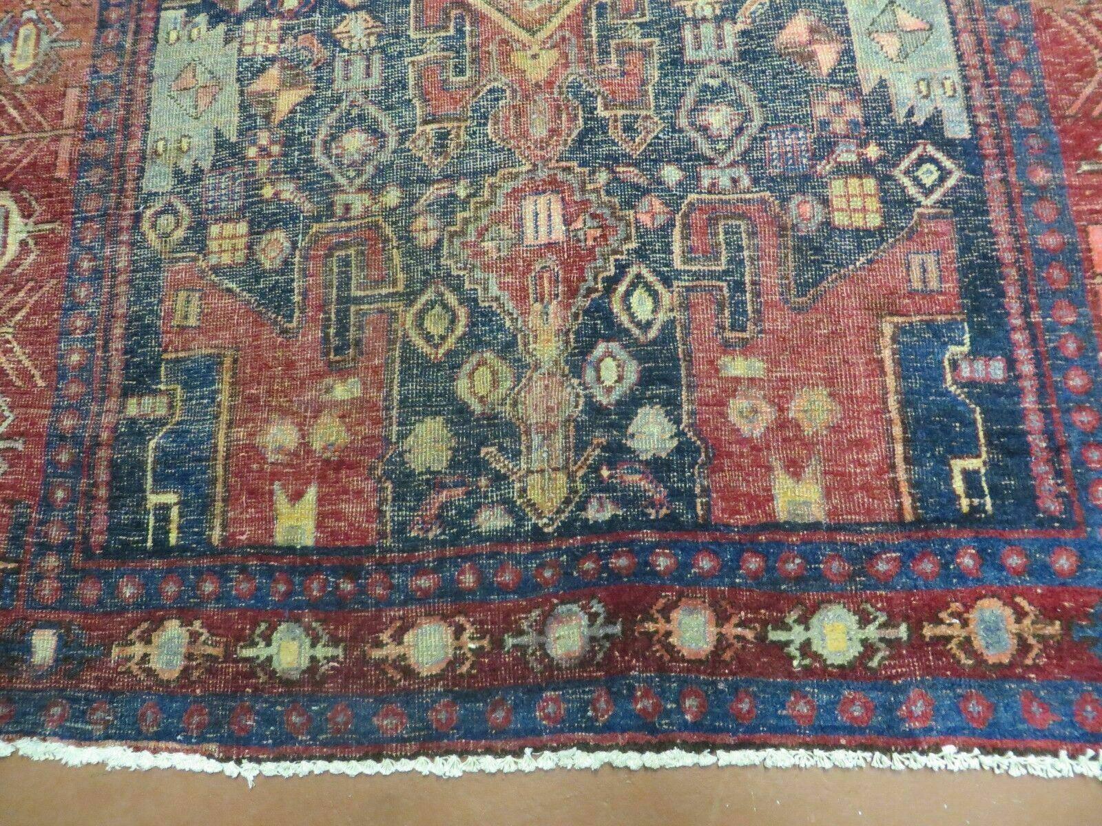 4' X 10' Antique Handmade Turkish Floral Tribal Oriental Wool Rug #627
