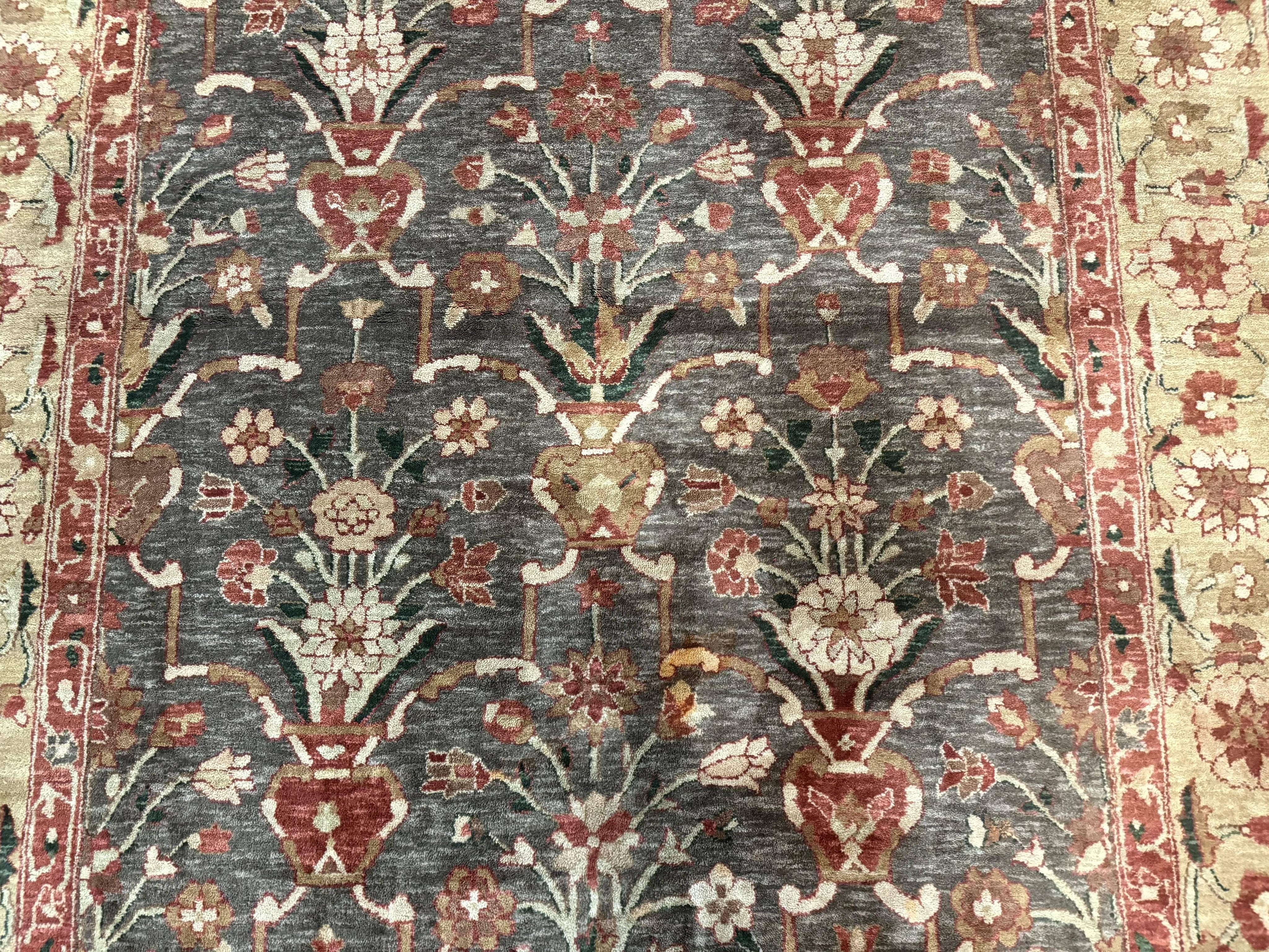 Pak Persian Mahal Rug 6x9, Floral Handmade Wool Traditional Oriental Carpet