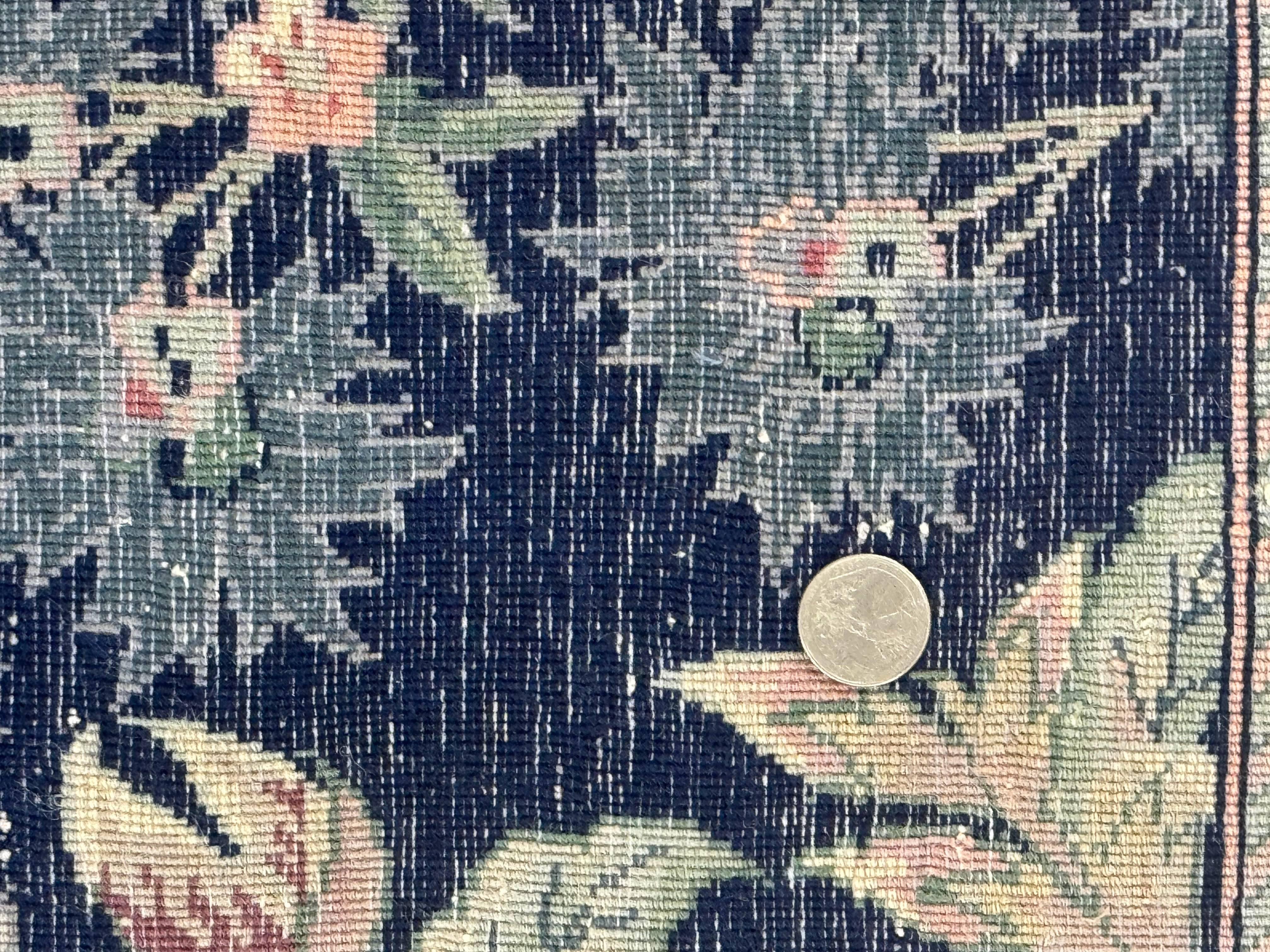 Sino Persian Rug 6x9, Navy Blue, Floral