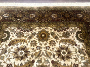 Indo Persian Mahal Rug 8x10, Floral Traditional Wool Oriental Carpet