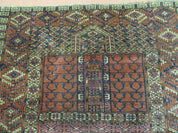 Antique Turkoman Ensi Wool Rug 4x5