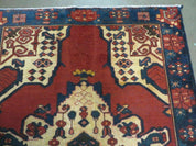 4' X 7' Antique 1920 Handmade Turkish Wool Rug Veg Dye Nice
