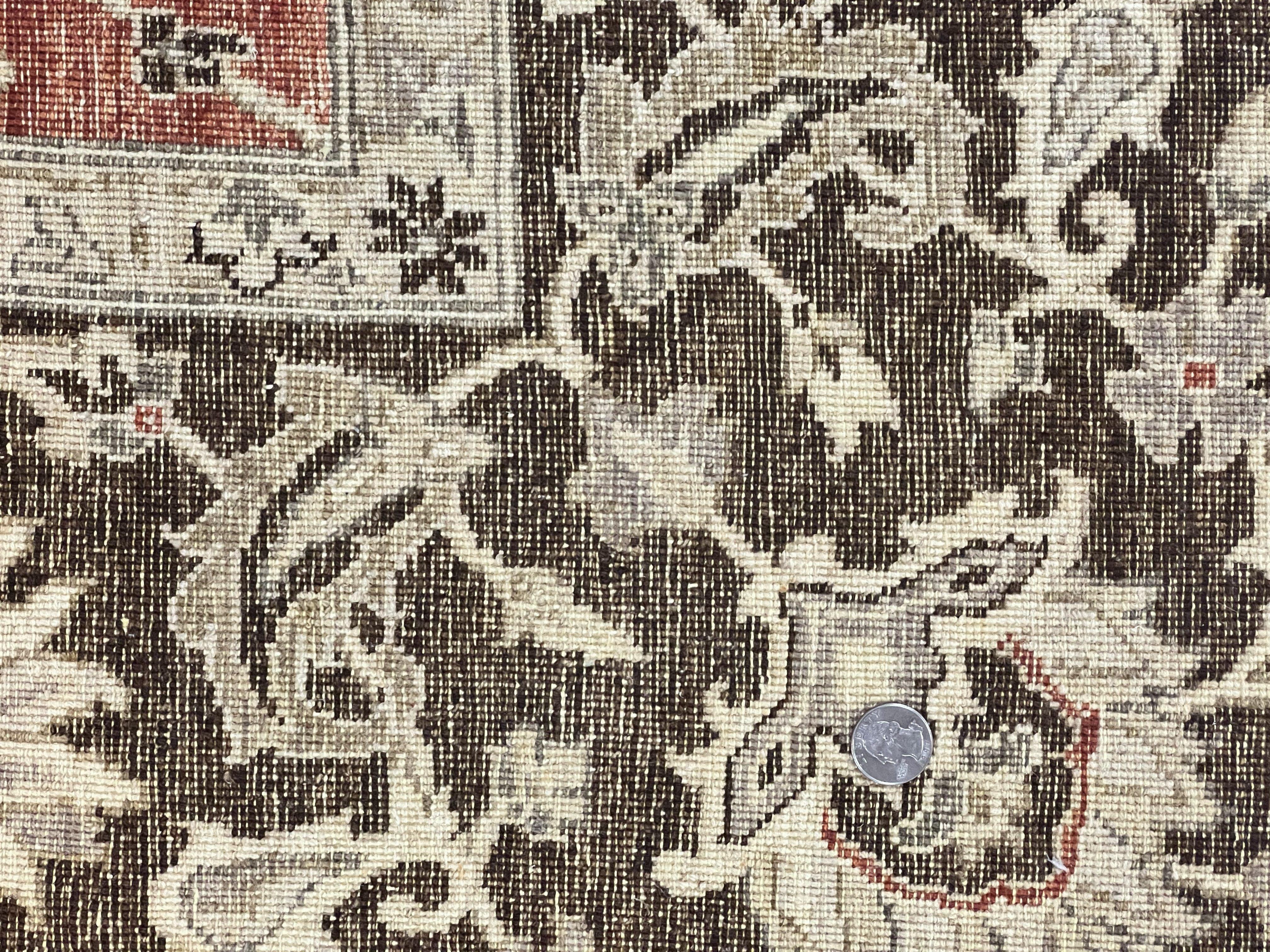 Pakistani Oriental Rug 6x9, Red, Floral Allover, Handmade Wool Rug, Peshawar Chobi Rug, Pak Persian Carpet 6 x 9