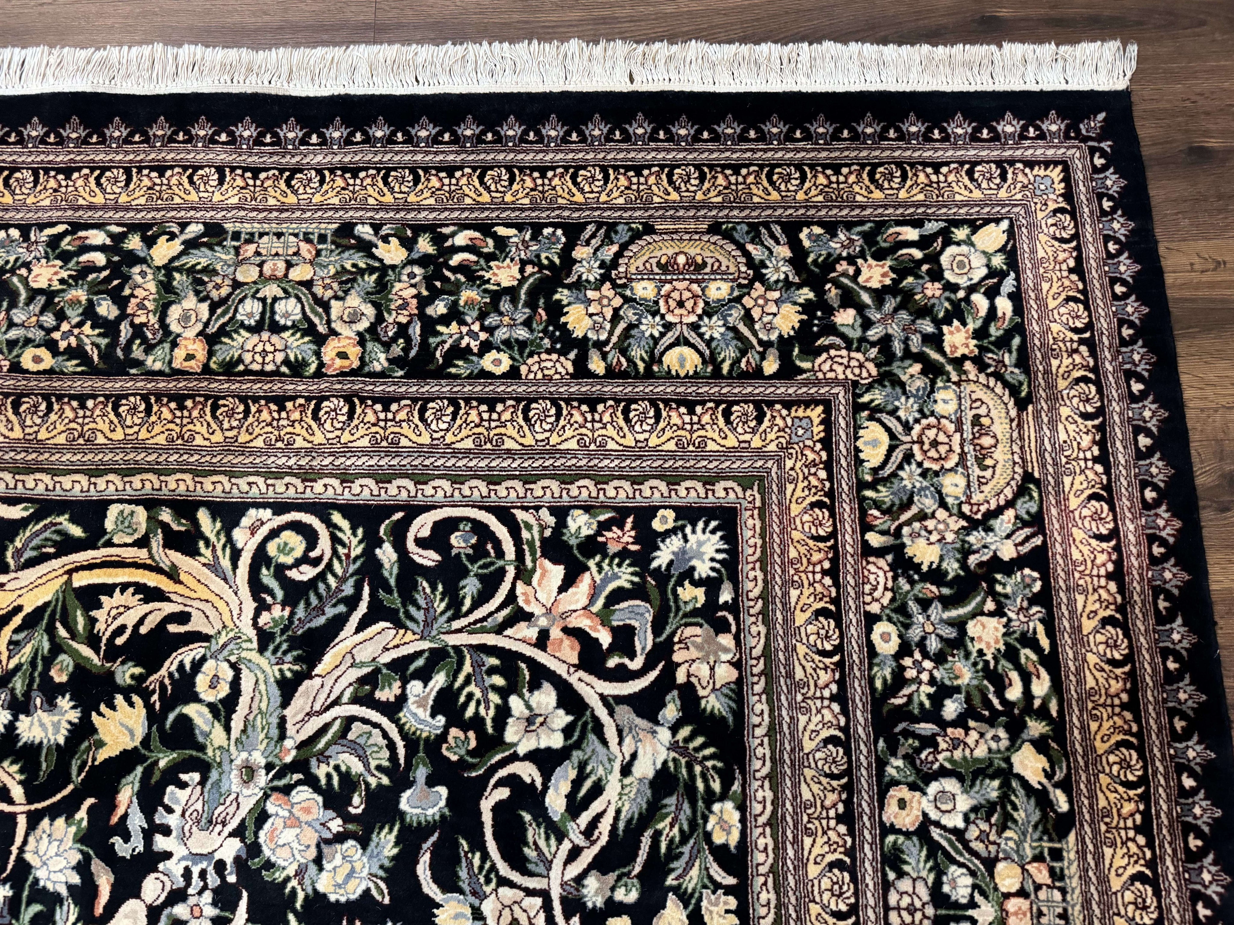 Pak Persian Rug 10x14, Elegant Floral Carpet, Fine 225 KPSI