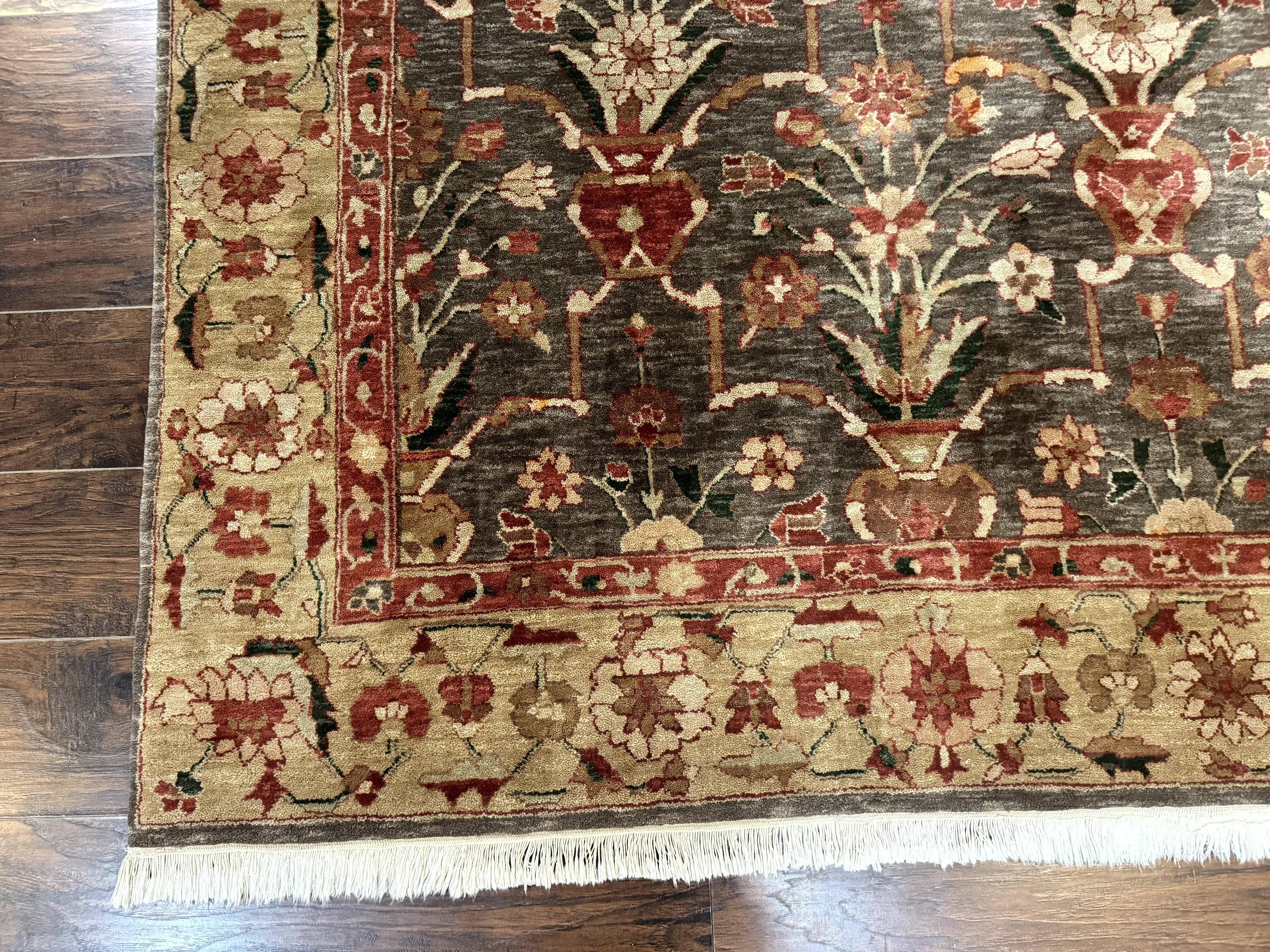Pak Persian Mahal Rug 6x9, Floral Handmade Wool Traditional Oriental Carpet