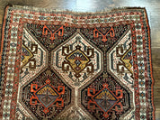 Antique Persian Qashqai Rug 5x8, Persian Tribal Rug, Khamseh Rug