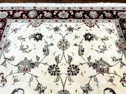 Ivory and Burgundy Pak Persian Rug 6x9