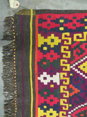 6' X 13' Antique Turkish Kilim Handmade Flat Weave Wool Rug Veg Dye
