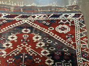 4' X 4' 4" Antique Handmade Turkish Oriental Bergema Wool Veg Dyes Tribal Collectible Rug