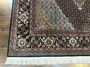 Sino Persian Rug 6x9, Herati Very Fine 400 KPSI, Black