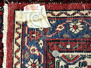 Persian Tribal Rug 6x11, Red Blue Ivory, Antique Persian Carpet, Hamadan Dargazin Carpet