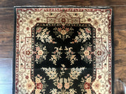 Long Pak Persian Runner Rug 2.7 x 21, Floral Allover, Dark Green and Beige, Handmade Wool Runner Rug, 21ft Runner for Hallway