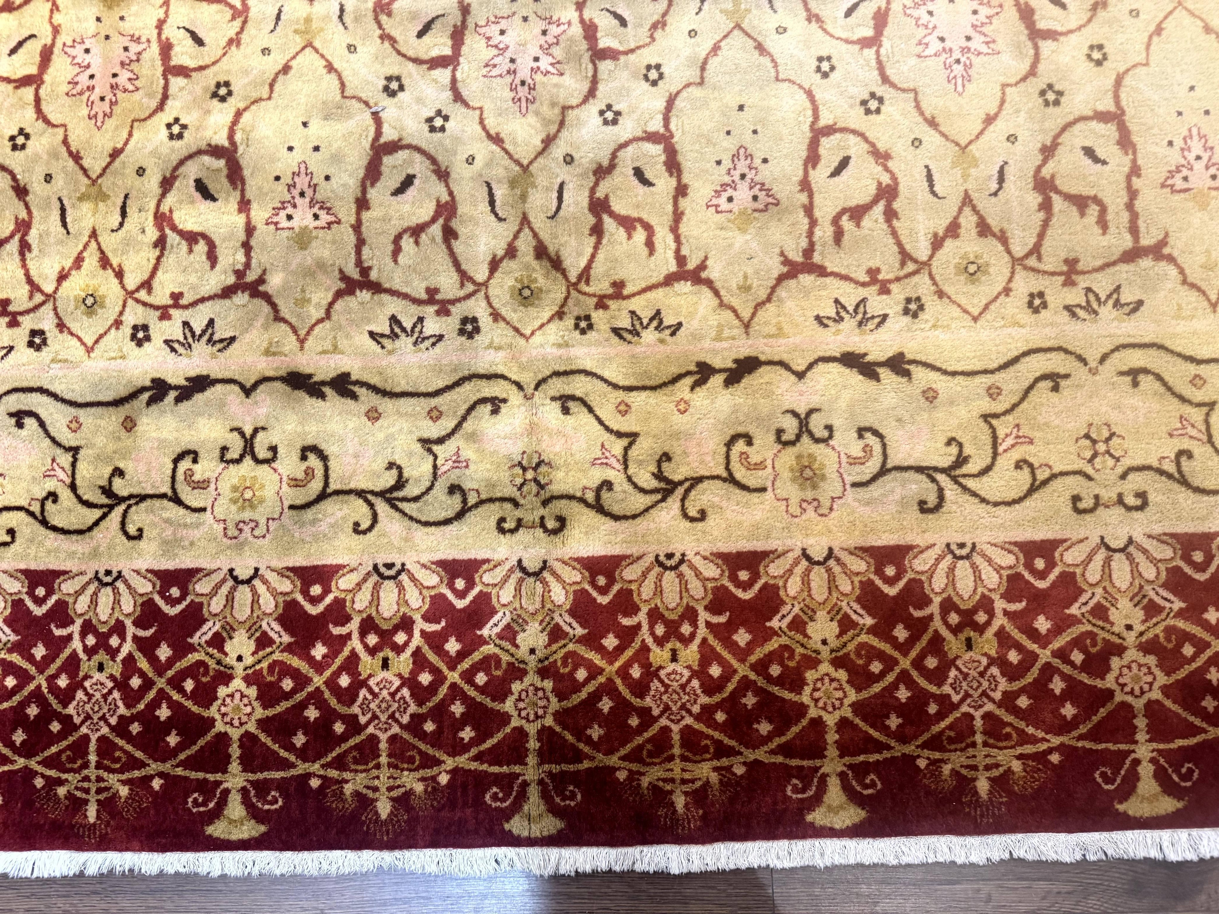 Pak Persian Rug 8x10, Allover Pattern, Gold-Tan, Fine 200 KPSI