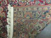 Persian Sarouk Rug 4.6 x 5, Red, Semi Antique, Floral