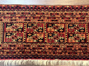 Antique Persian Turkoman Mafresh Rug 1x4, Wool, Tribal Collectible