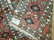 4' X 7' Antique Handmade Turkish Melas Oushak Wool Rug