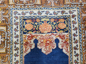 Antique Turkish Anatolian Ghiordes Prayer Rug, Twin Mihrabs, Rare Collectible Oriental Rug, Early 20th Century Prayer Rug, 3'9" x 5'2"