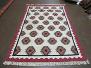 5' X 8' Hand Woven Wool Rug Contemporary Kilim Dhurrie Modern Oriental Area Rug