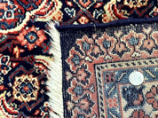 Persian Tabriz Rug 11x14 Navy Blue Herati Wool Carpet