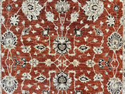 Pakistani Oriental Rug 6x9, Red, Floral Allover, Handmade Wool Rug, Peshawar Chobi Rug, Pak Persian Carpet 6 x 9